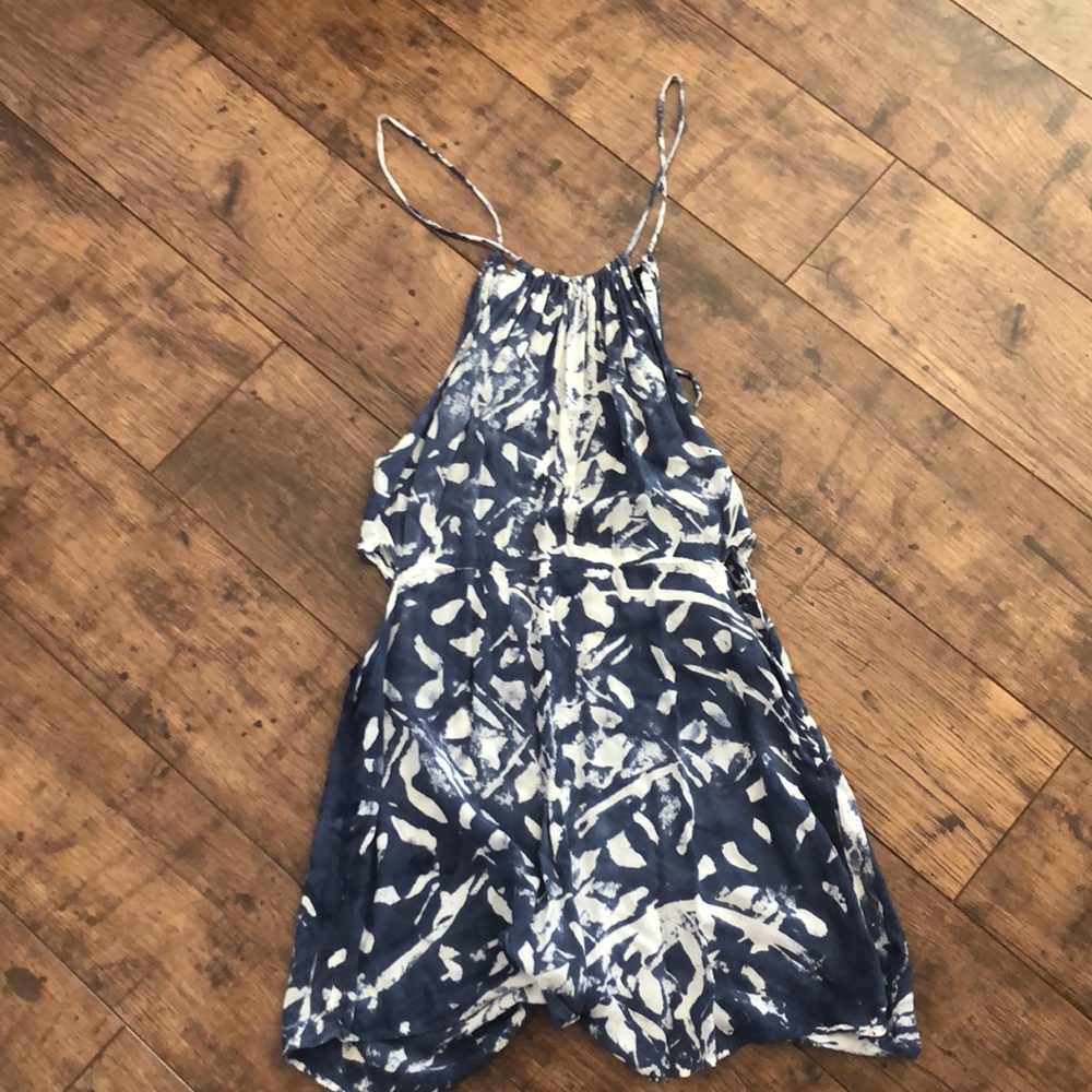 Planet blue romper with side cut outs